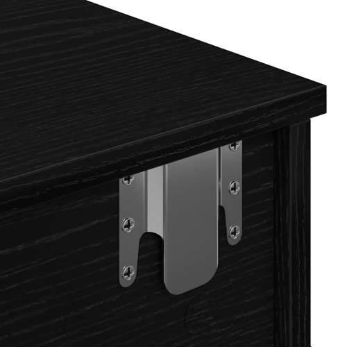Zidna polica s ladicama crna 100x37,5x19 cm izrađeno drvo - Crna 100 x 34 x 19 cm 1 Cijena