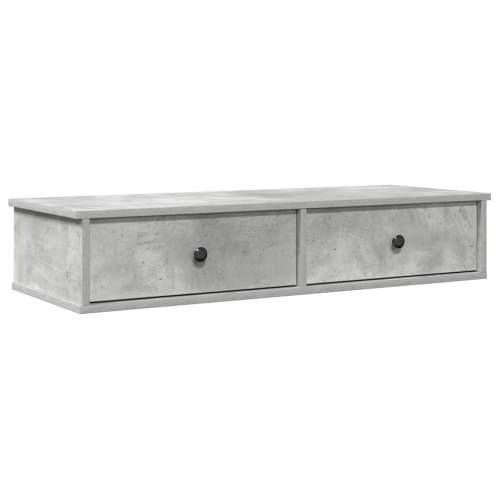 Zidna polica s ladicama beton siva konstruirano drvo - Beton siva 100 x 34 x 19 cm 1 Cijena