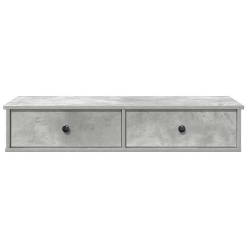 Zidna polica s ladicama beton siva konstruirano drvo - Beton siva 100 x 34 x 19 cm 1 Cijena