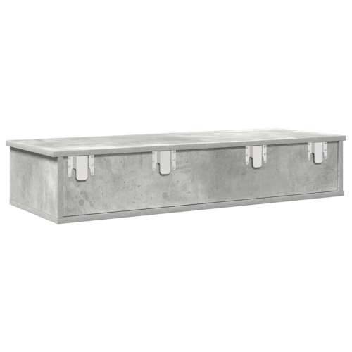 Zidna polica s ladicama beton siva konstruirano drvo - Beton siva 100 x 34 x 19 cm 1 Cijena