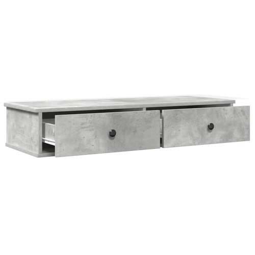 Zidna polica s ladicama beton siva konstruirano drvo - Beton siva 100 x 34 x 19 cm 1 Cijena