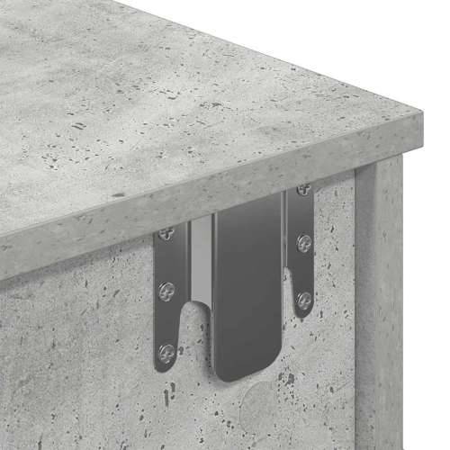 Zidna polica s ladicama beton siva konstruirano drvo - Beton siva 100 x 34 x 19 cm 1 Cijena