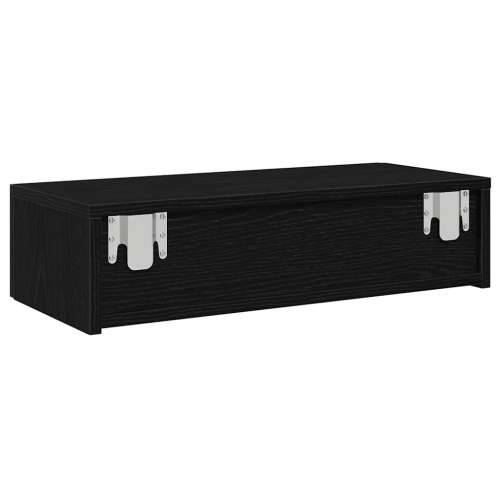 Zidna polica s ladicama crna 60x26,5x15 cm izrađeno drvo - Crna 60 x 26.5 x 15 cm 1 Cijena