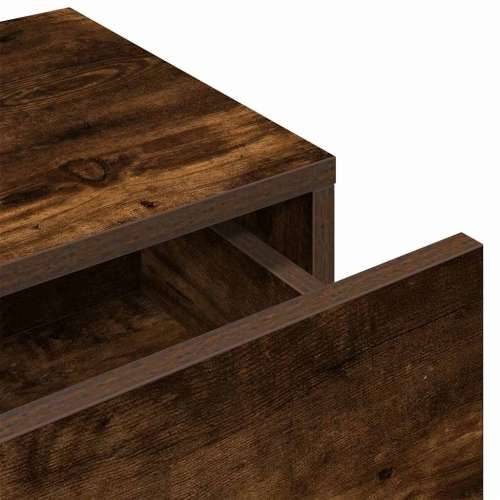 Zidna polica s ladicama dimljeni hrast konstruirano drvo - Dimljeni hrast 80 x 33 x 17 cm 1 Cijena