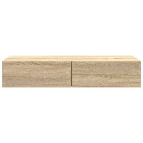 Zidna polica s ladicama sonoma hrast 100x36x19 cm izrađeno drvo - sonoma hrast 100 x 36 x 19 cm 1 Cijena