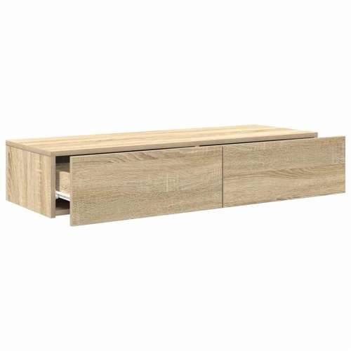 Zidna polica s ladicama sonoma hrast 100x36x19 cm izrađeno drvo - sonoma hrast 100 x 36 x 19 cm 1 Cijena