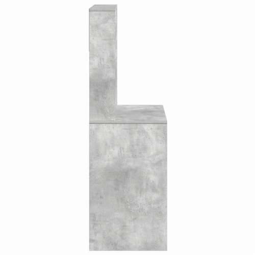 Radni stol s policama siva boja betona 100x45x140 cm drveni - Beton siva Cijena