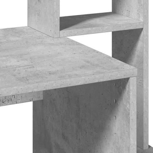 Radni stol s policama siva boja betona 100x45x140 cm drveni - Beton siva Cijena