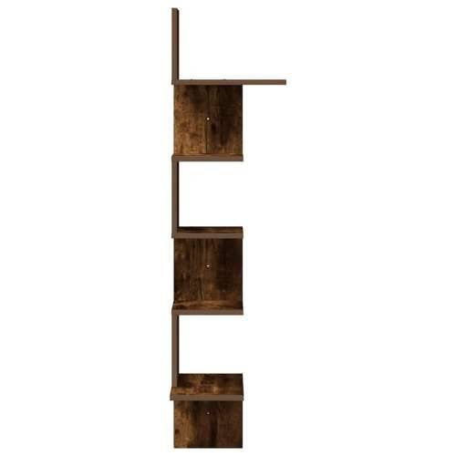 Kutna zidna polica boja dimljenog hrasta 32x32x127,5 cm drvena - Dimljeni hrast 32 x 32 x 127.5 cm 1 Cijena