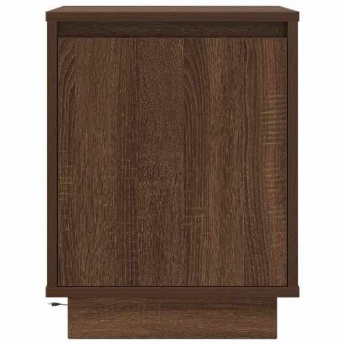 Noćni ormarić s LED svjetlima smeđi hrast 38x34x50 cm - Smeđi hrast 1 Cijena