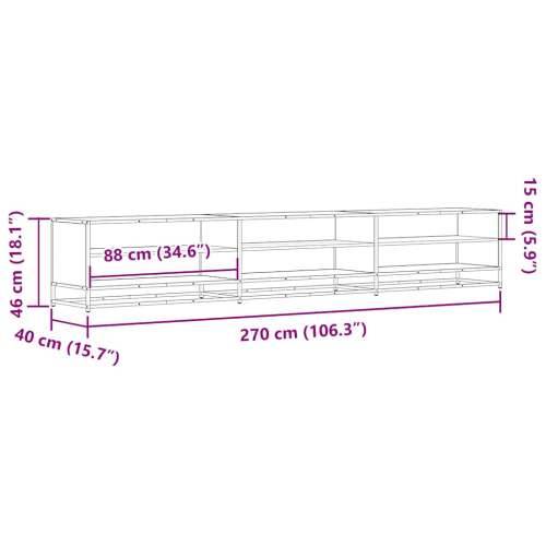 TV ormarić sonoma hrast 270x40x46 cm konstruirano drvo - sonoma hrast 1 270 cm Cijena