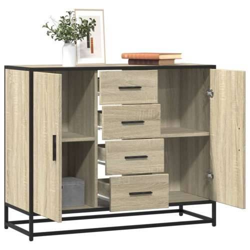 Komoda sonoma hrast 92x35x76 cm izrađeno drvo - sonoma hrast 1 Cijena