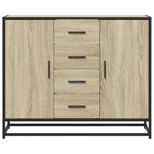 Komoda sonoma hrast 92x35x76 cm izrađeno drvo - sonoma hrast 1 Cijena