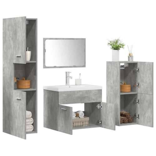 5-dijelni set kupaonskog namještaja siva boja betona drveni - Beton siva 60 x 38.5 x 46 cm 1 5 Cijena