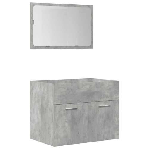 5-dijelni set kupaonskog namještaja siva boja betona drveni - Beton siva 60 x 38.5 x 46 cm 1 5 Cijena