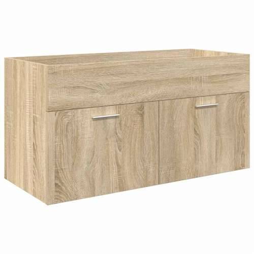 3-dijelni set kupaonskog namještaja boja hrasta sonome drveni - sonoma hrast 90 x 38.5 x 46 cm 1 3 Cijena