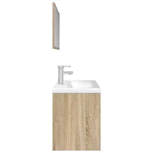 3-dijelni set kupaonskog namještaja boja hrasta sonome drveni - sonoma hrast 90 x 38.5 x 46 cm 1 3 Cijena