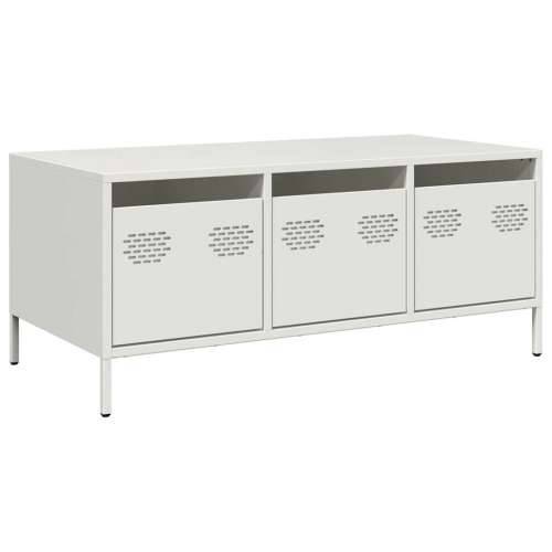 Stolić za kavu bijeli 101,5x50x43,5 cm hladno valjani čelik - Bijela 1 Cijena