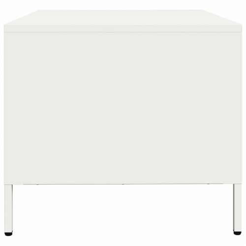 Stolić za kavu bijeli 101,5x50x43,5 cm hladno valjani čelik - Bijela 1 Cijena