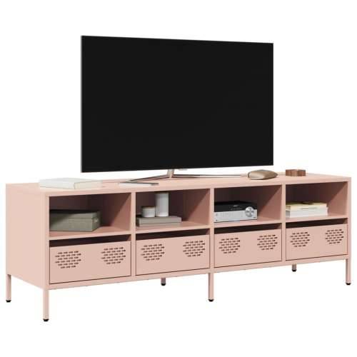 TV ormarić ružičasti 135x39x43,5 cm hladno valjani čelik - Ružičasta 1 135 cm Cijena
