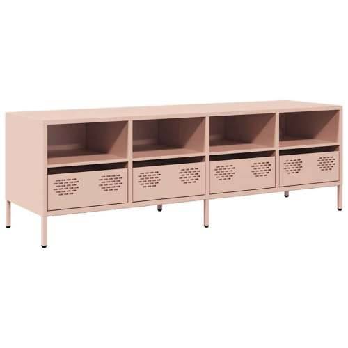 TV ormarić ružičasti 135x39x43,5 cm hladno valjani čelik - Ružičasta 1 135 cm Cijena