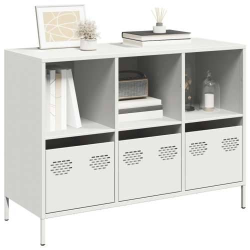 Komoda bijela 101,5x39x73,5 cm hladno valjani čelik - Bijela 1 101.5 cm Cijena