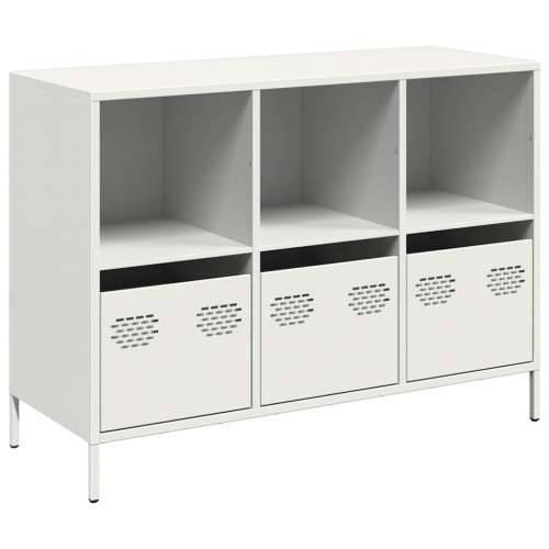 Komoda bijela 101,5x39x73,5 cm hladno valjani čelik - Bijela 1 101.5 cm Cijena