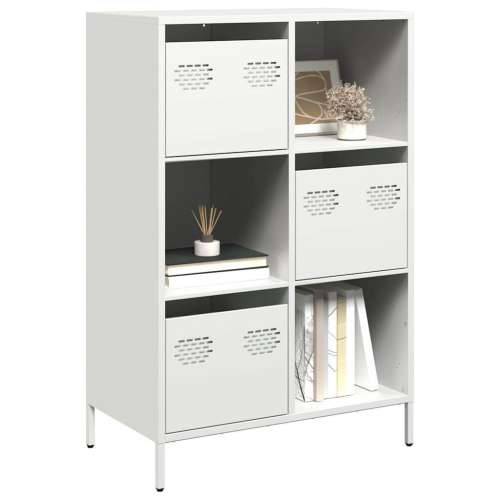 Visoka komoda bijela 68x39x103,5 cm čelična Bijela 1 Cijena
