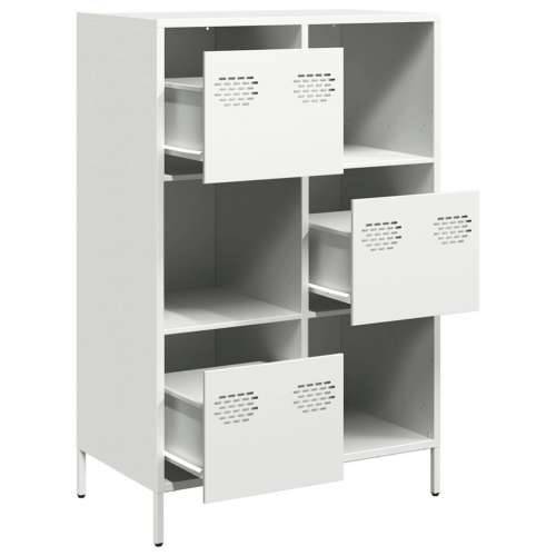 Visoka komoda bijela 68x39x103,5 cm čelična Bijela 1 Cijena