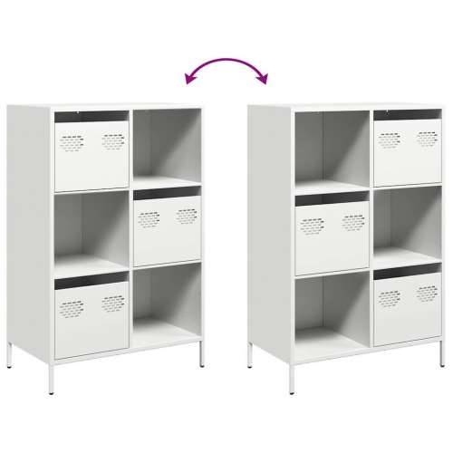 Visoka komoda bijela 68x39x103,5 cm čelična Bijela 1 Cijena