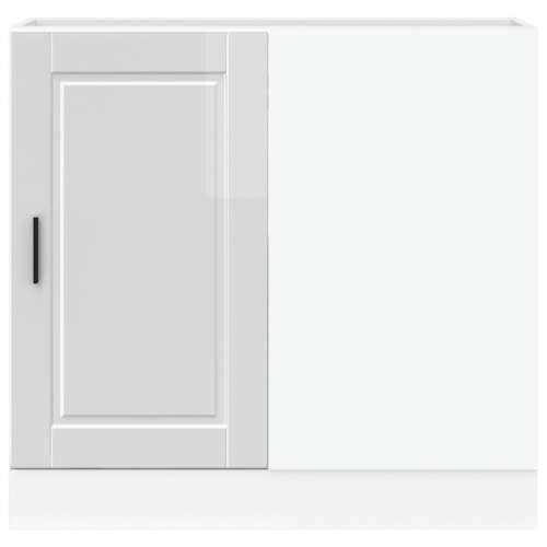 Donji kuhinjski ormarić Porto sjaj bijeli konstruirano drvo - Visoko sjajno bijela 86 x 46 x 81.5 cm 1 1x corner bottom cabinet  Cijena