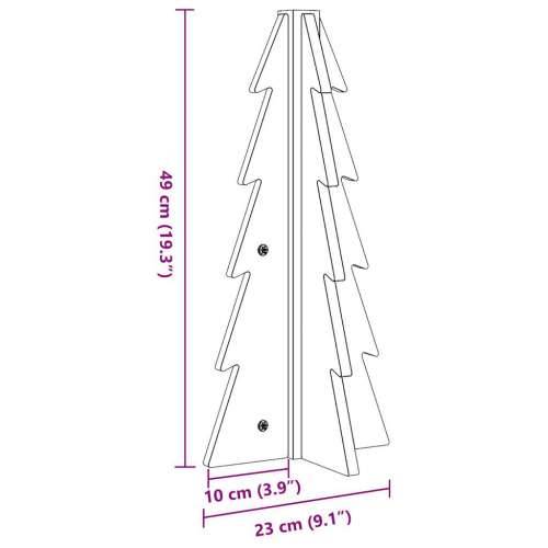 Drveno ukrasno božićno drvce voštano smeđi 49 cm od borovine - Voštano smeđa 49 cm 1 Cijena