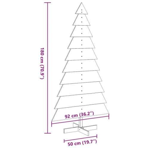 Drveno ukrasno božićno drvce voštano smeđi 180 cm od borovine - Voštano smeđa 180 cm 1 Cijena