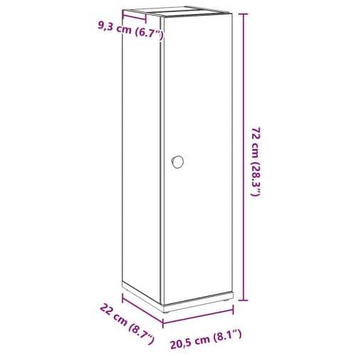 Kupaonski ormarić s držačem za role boja hrasta 20,5x22x72 cm - sonoma hrast 1 Cijena
