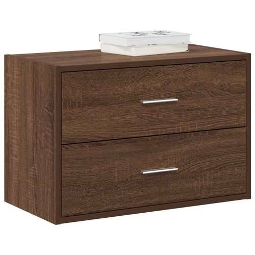 Ormarić s 2 ladice boja hrast 60x31x40 cm konstruirano drvo - Smeđi hrast 1 Cijena