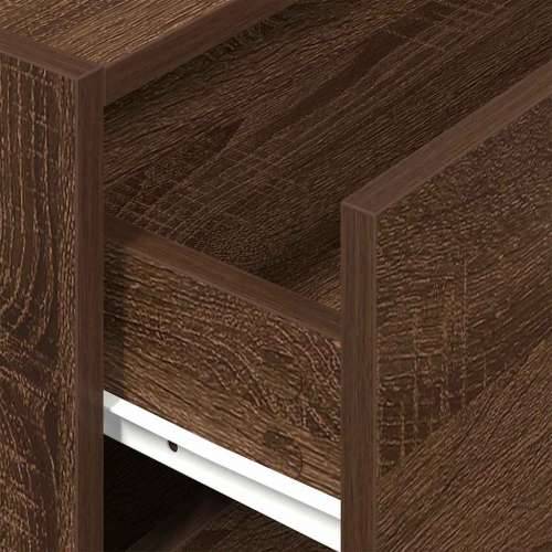 Ormarić s 2 ladice boja hrast 60x31x40 cm konstruirano drvo - Smeđi hrast 1 Cijena
