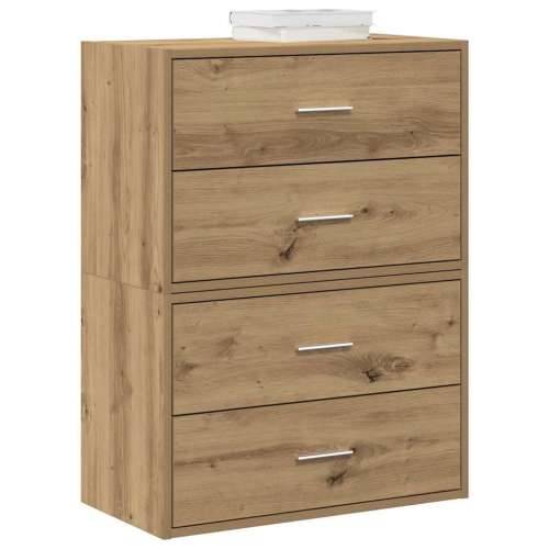 Ormari s 2 ladice 2 kom boja hrast 60x31x40cm konstruirano drvo - hrast artisan 2 Cijena