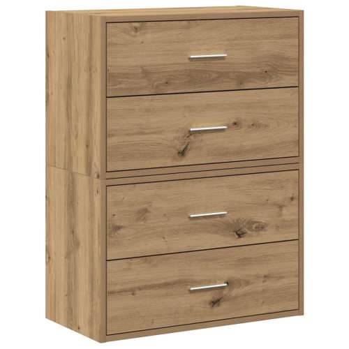 Ormari s 2 ladice 2 kom boja hrast 60x31x40cm konstruirano drvo - hrast artisan 2 Cijena