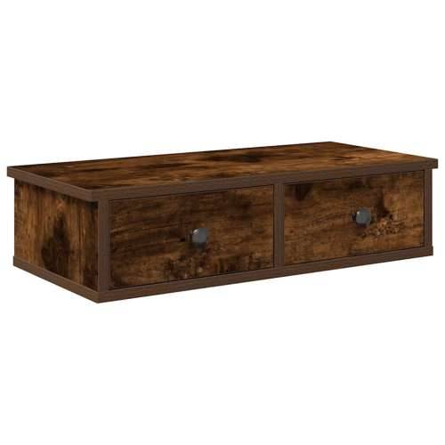 Zidna polica s ladicama dimljeni hrast 60x28x15 cm - Dimljeni hrast 60 x 25 x 15 cm 1 Cijena