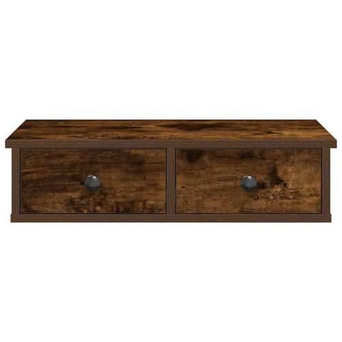 Zidna polica s ladicama dimljeni hrast 60x28x15 cm - Dimljeni hrast 60 x 25 x 15 cm 1 Cijena