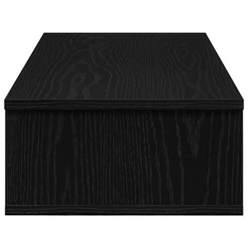 Zidna polica s ladicama crna 80x34x17 cm izrađeno drvo - Crna 80 x 31 x 17 cm 1 Cijena
