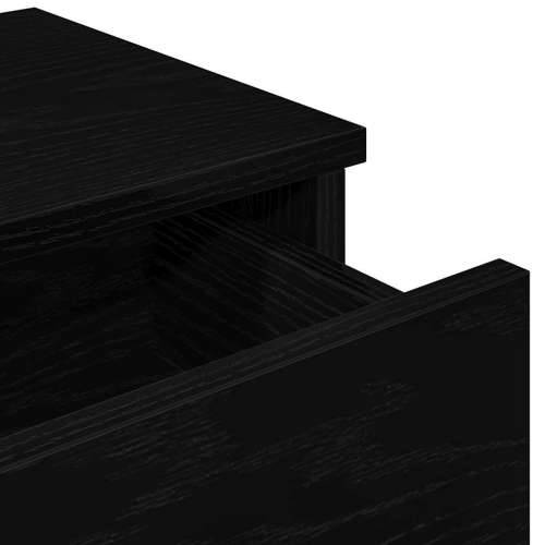 Zidna polica s ladicama crna 80x34x17 cm izrađeno drvo - Crna 80 x 31 x 17 cm 1 Cijena