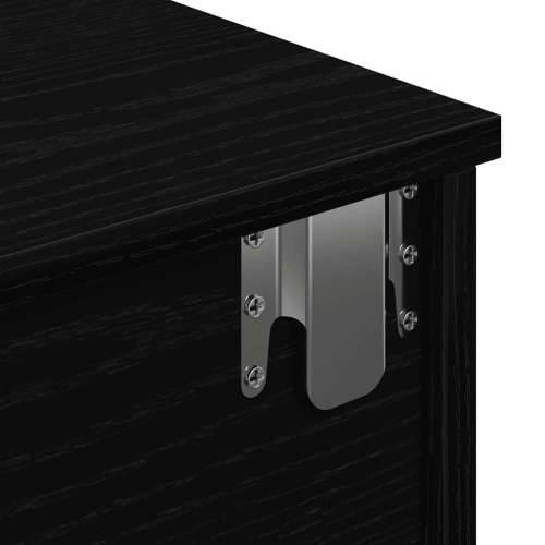 Zidna polica s ladicama crna 80x34x17 cm izrađeno drvo - Crna 80 x 31 x 17 cm 1 Cijena