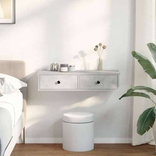 Zidna polica s ladicama beton siva 80x34x17cm konstruirano drvo - Beton siva 80 x 31 x 17 cm 1 Cijena