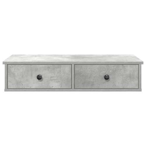 Zidna polica s ladicama beton siva 80x34x17cm konstruirano drvo - Beton siva 80 x 31 x 17 cm 1 Cijena