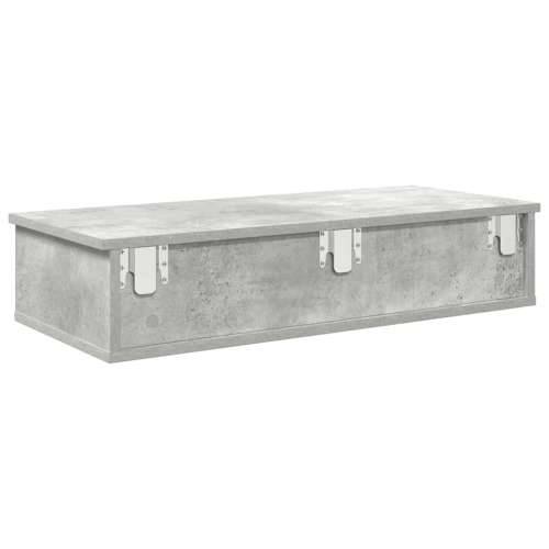 Zidna polica s ladicama beton siva 80x34x17cm konstruirano drvo - Beton siva 80 x 31 x 17 cm 1 Cijena