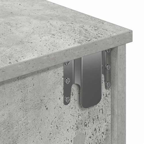 Zidna polica s ladicama beton siva 80x34x17cm konstruirano drvo - Beton siva 80 x 31 x 17 cm 1 Cijena