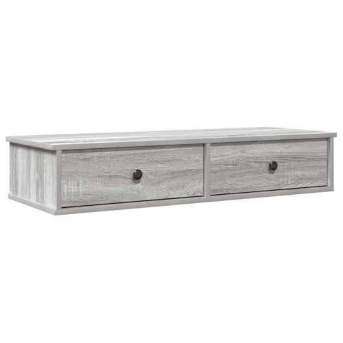 Zidna polica s ladicama siva sonoma konstruirano drvo - Sivi hrast sonoma 100 x 34 x 19 cm 1 Cijena