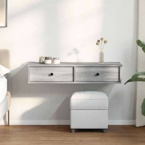 Zidna polica s ladicama siva sonoma konstruirano drvo - Sivi hrast sonoma 100 x 34 x 19 cm 1 Cijena