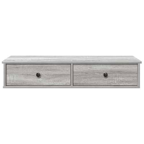 Zidna polica s ladicama siva sonoma konstruirano drvo - Sivi hrast sonoma 100 x 34 x 19 cm 1 Cijena